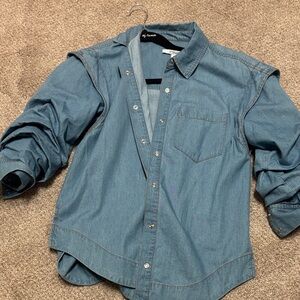 10 Crosby Derek Lam Kids Light Blue Denim Button-Down Shirt
